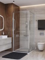 Душевой уголок Cezares Lux LUX-AH-FS-1-90/100-C-CR 90x100 см, профиль хром, стекло прозрачное