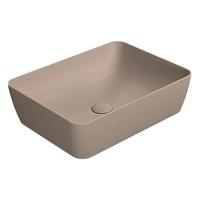 Раковина GSI Nubes 9037PVC05 накладная, 50x38 см, Tortora opaco (Коричневый матовый)