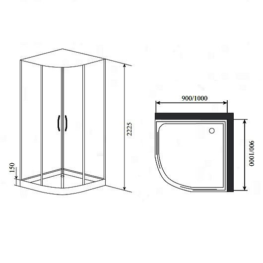 душевая кабина timo premium ilma ilma909 90х90