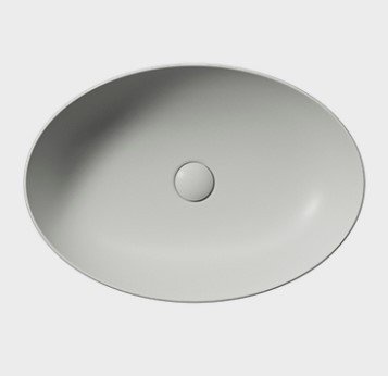 раковина gsi pura 8842pvc17 накладная, 60x42 см, cenere matte