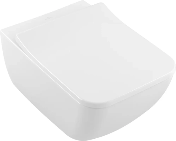 сиденье для унитаза villeroy & boch venticello 9m79s101 c микролифтом, белое, петли хром