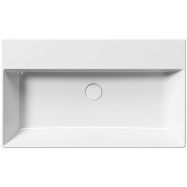 раковина gsi kube x 9422011 подвесная, 80x47 см, цвет bianco lucido