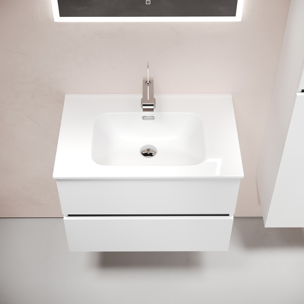тумба под раковину sancos urban 70 ur70w подвесная белый глянец