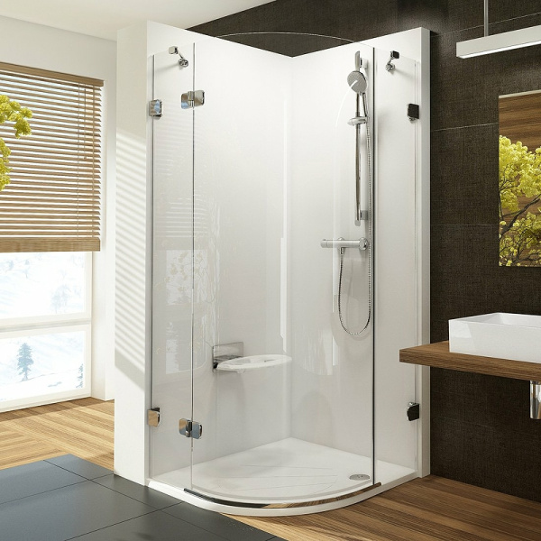 душевой уголок ravak brilliant bskk3-80 80х80 l 3ul44a00y1 профиль хром стекло transparent
