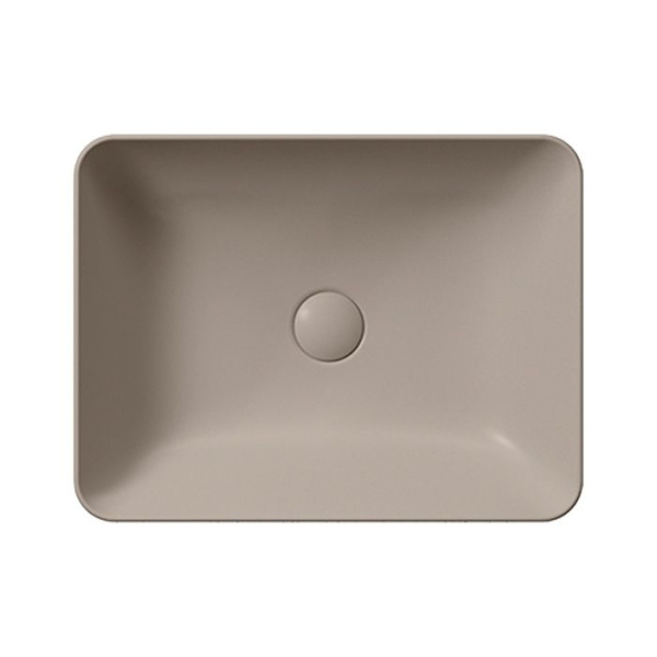 раковина gsi nubes 9037pvc05 накладная, 50x38 см, tortora opaco (коричневый матовый)