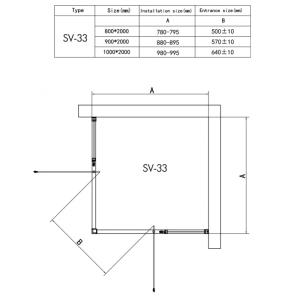 душевой уголок rgw stilvoll sv-33b0 6323388-14 80x80x200 профиль черный