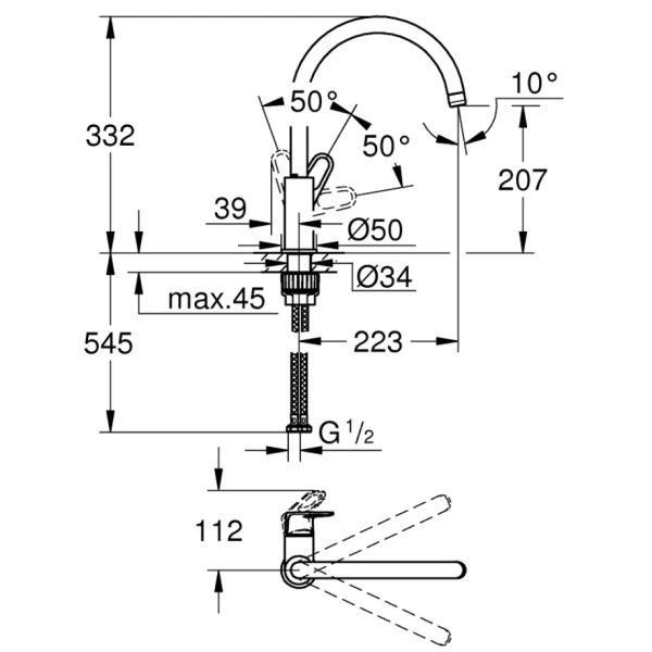 смеситель для кухни grohe bauflow 31230001